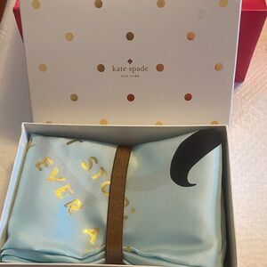 Kate Spade Light Blue Silk Scarf 36”X36”